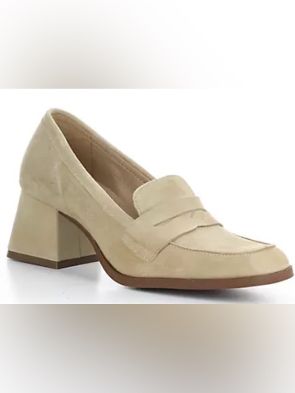 Bos. & Co. Beige Suede Amari Loafer Pumps: Size EU 39 (approximately USA 8.5)